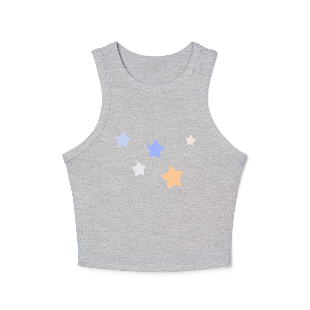 Women's Cassiopeia Constellation Graphic Micro Rib Tank Top - W-Shape Racerback Workout Tank