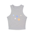 Women's Cassiopeia Constellation Graphic Micro Rib Tank Top - W-Shape Racerback Workout Tank