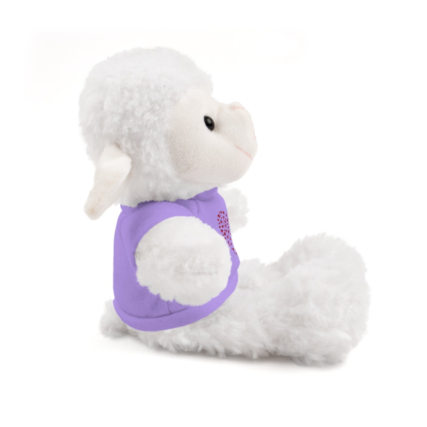 Personalized Stuffed Animal with Red Heart T-Shirt