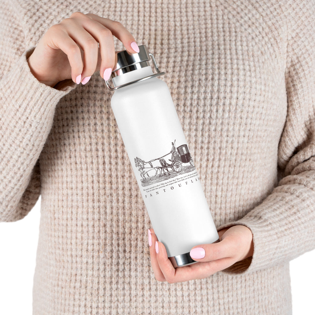 Orange Vintage Carriage Quote 22oz Copper Vacuum Insulated Bottle