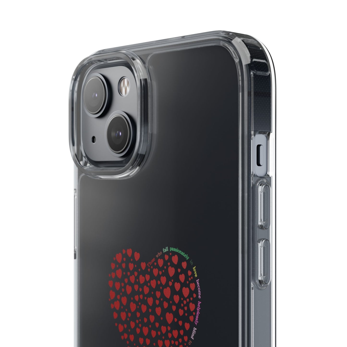 Red Heart Clear Phone Case