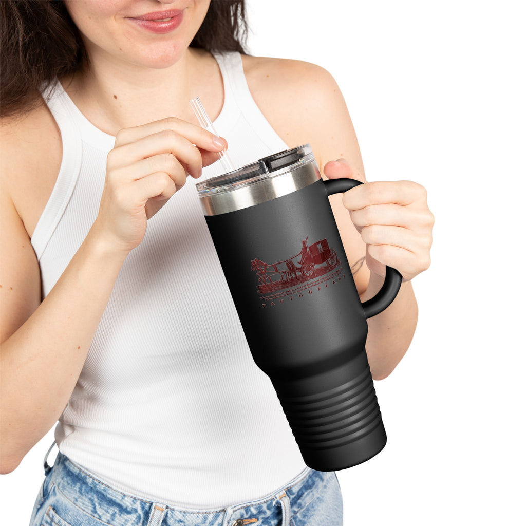 Olive Green Vintage Carriage Quote 40oz Stainless Steel Insulated Travel Mug