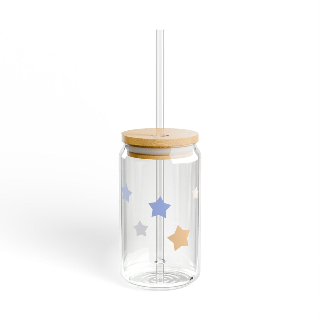 Clear Minimalist Cassiopeia Constellation Tempered Glass Sipper