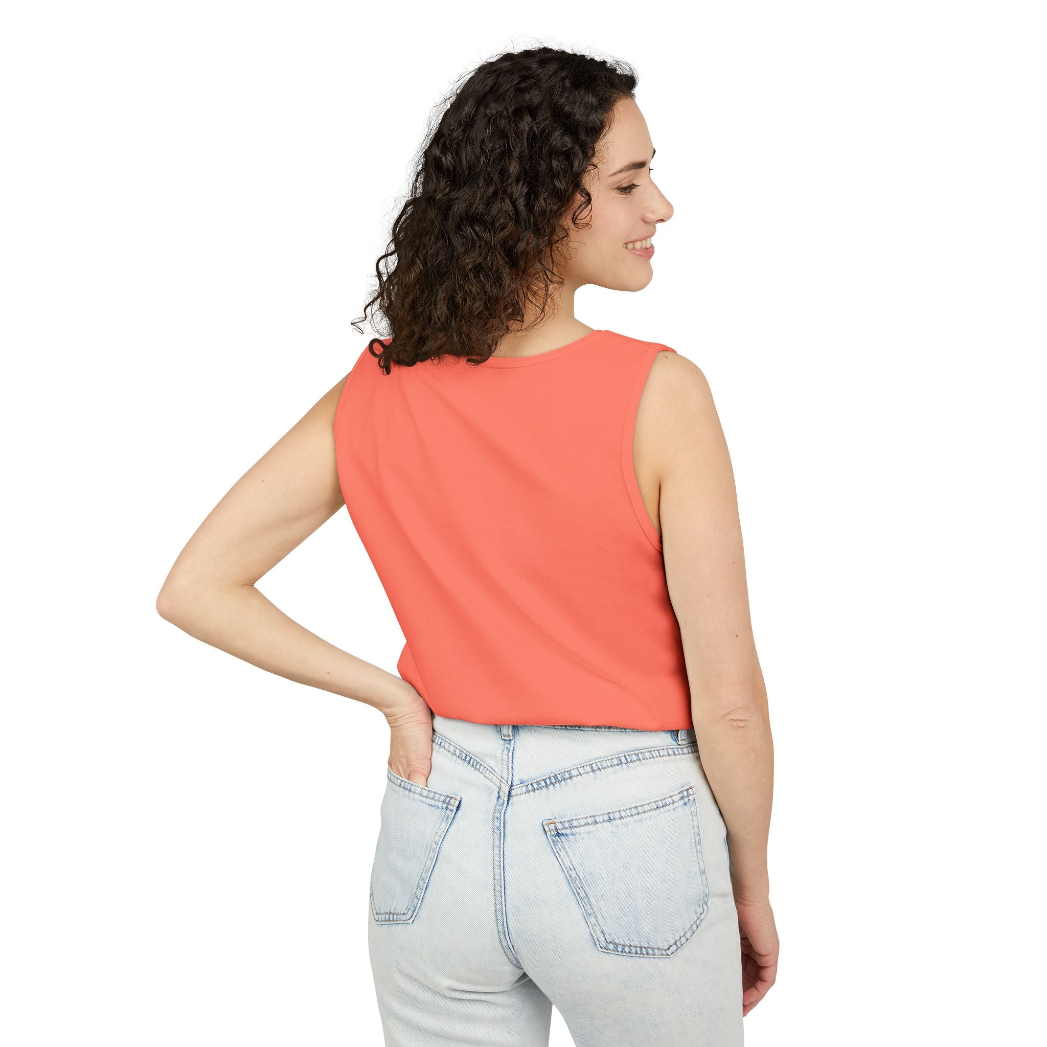 Unisex Brick Red Pantouflard Carriage Cotton Garment-Dyed Tank Top
