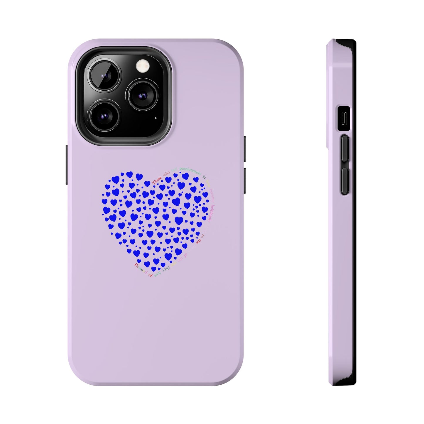 Blue Heart Design Tough iPhone Cases