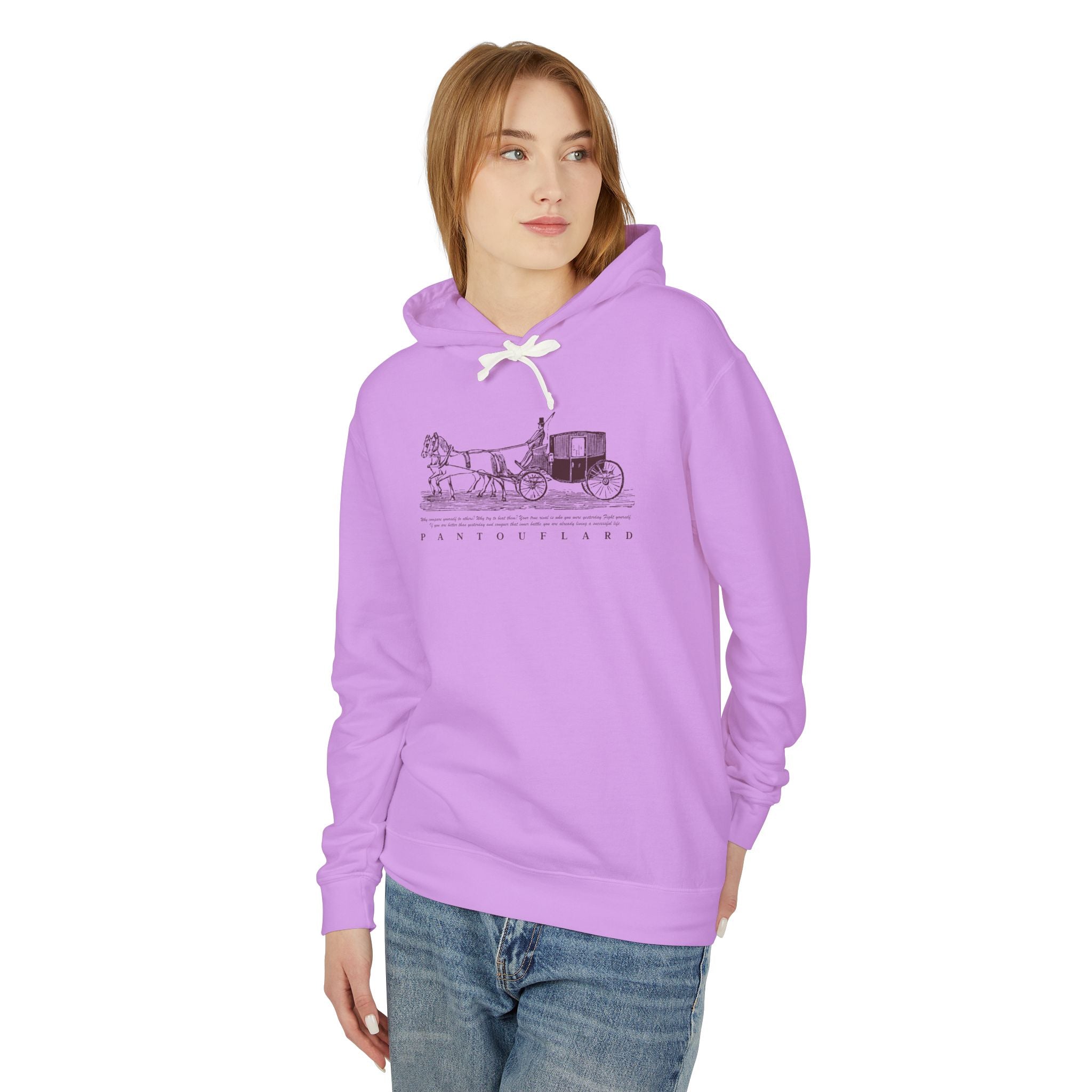 Old Money Equestrian Heritage Hoodie - The Timeless Carriage I (Lightweight 100% Cotton)