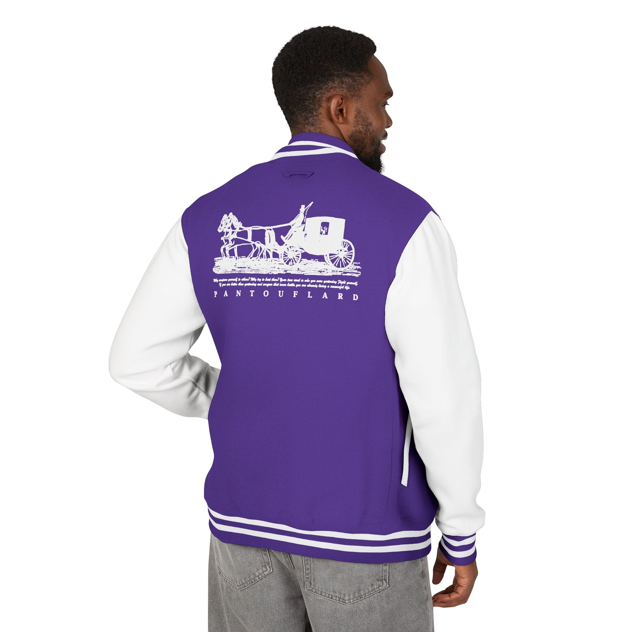 Unisex Navy Pantouflard Carriage Cotton Blend Jacket
