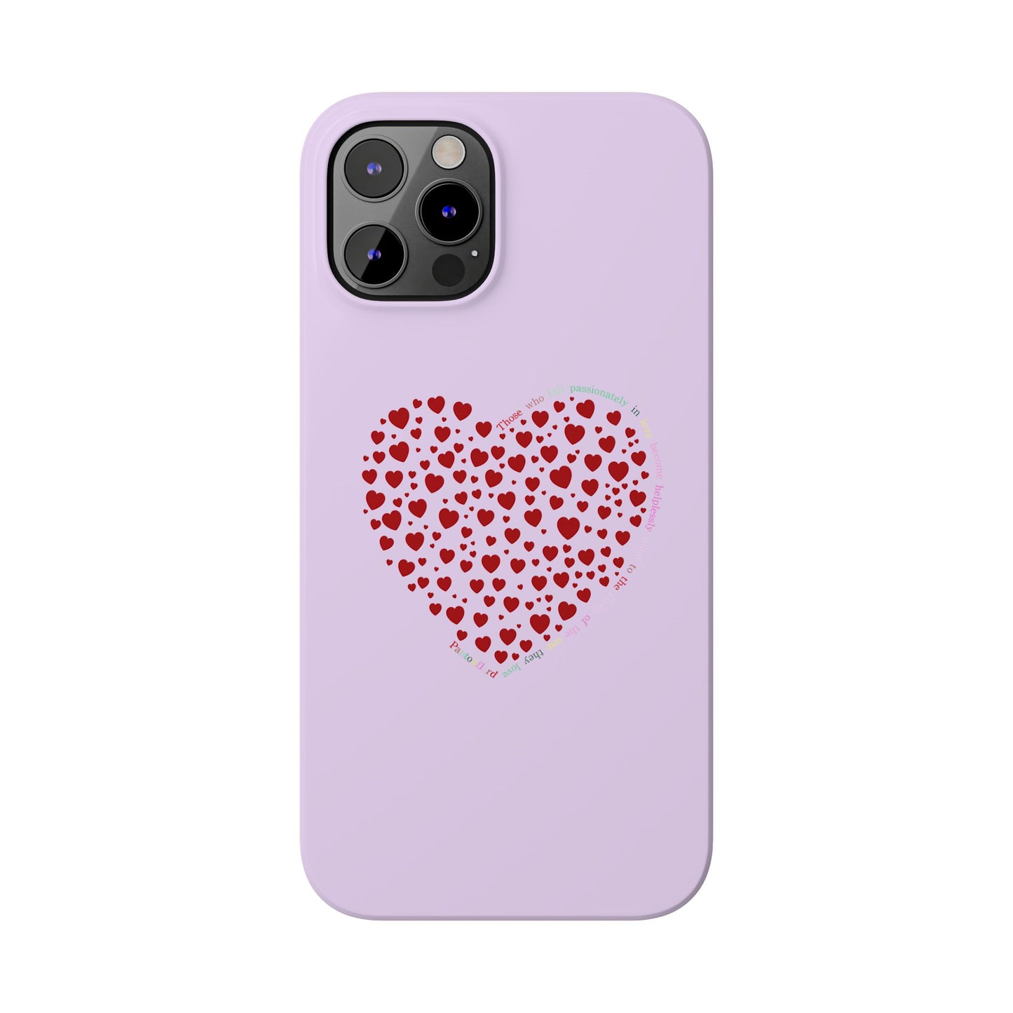 Funda delgada Red Heart para iPhone