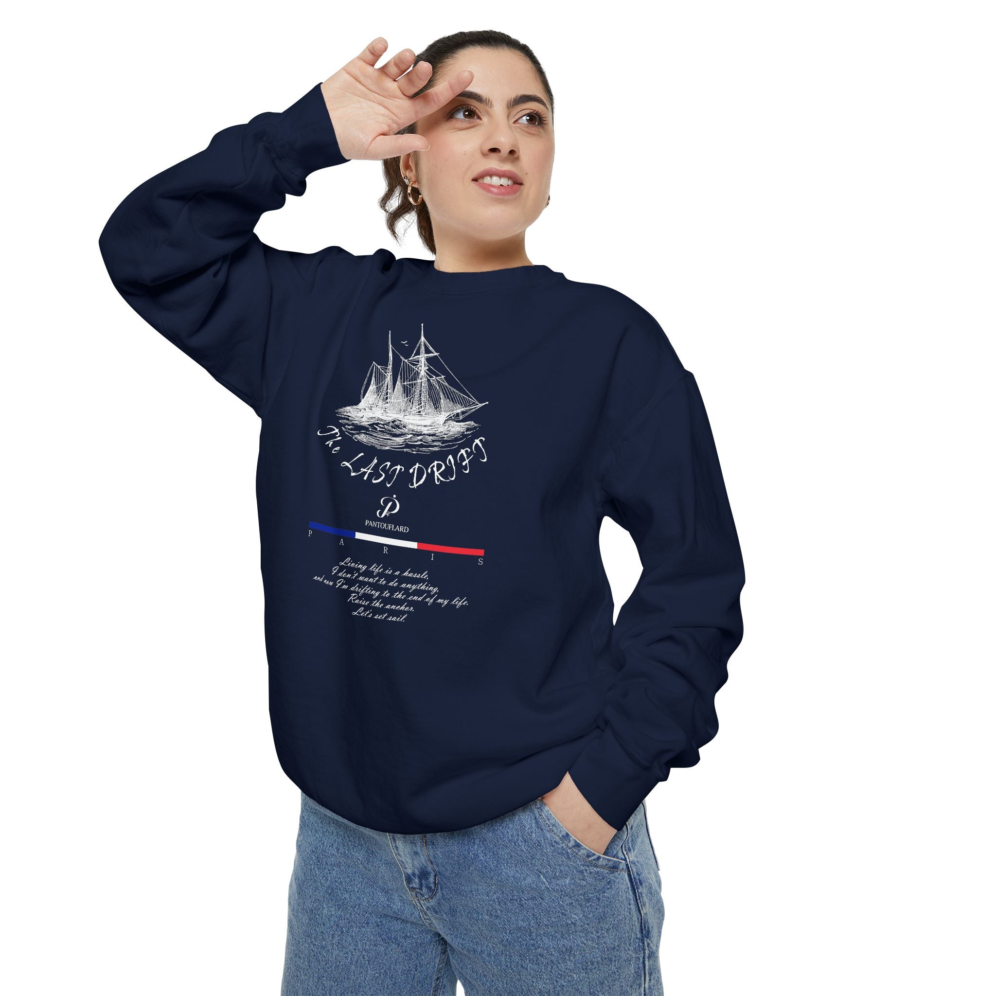 Unisex Navy Last Drift Cotton Blend Sweatshirt