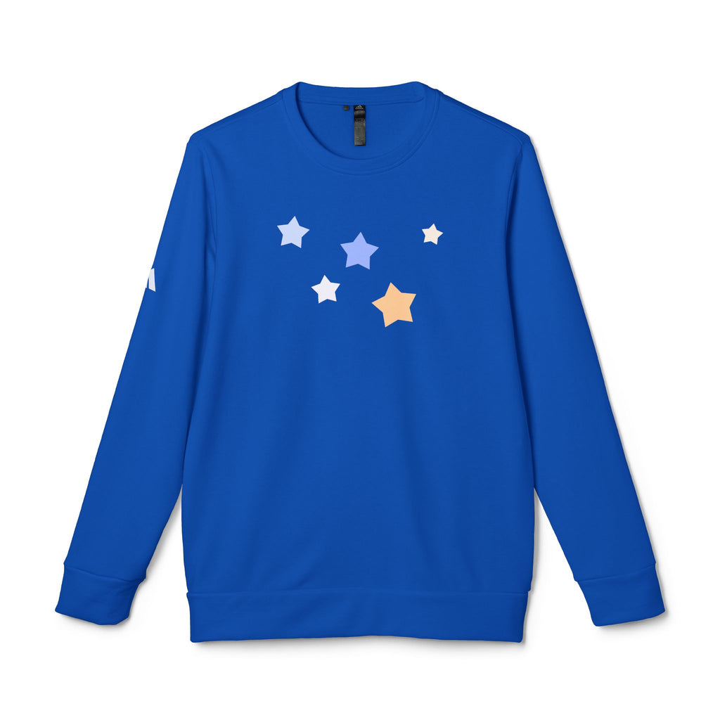 Unisex Royal Blue Kitschy Cassiopeia Constellation BCI Cotton Adidas Sweatshirt
