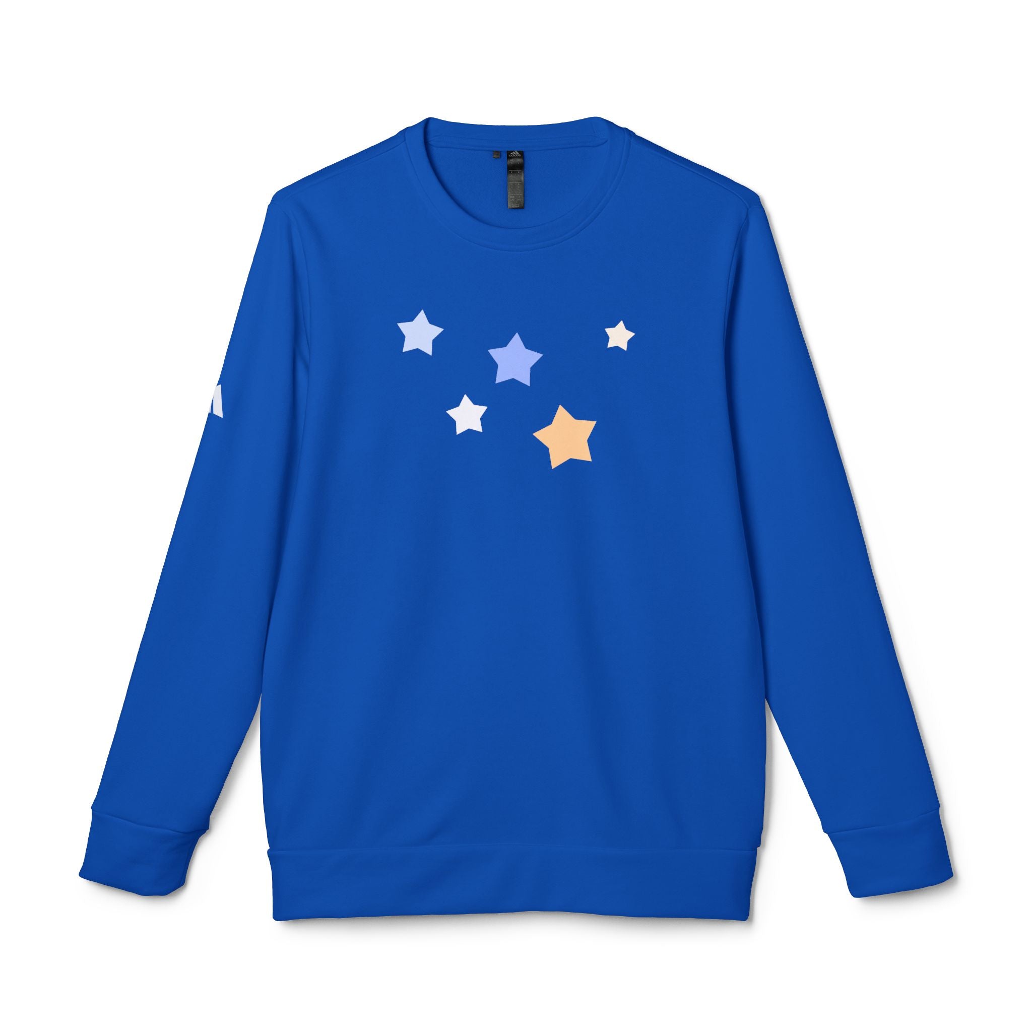 Unisex Royal Blue Kitschy Cassiopeia Constellation BCI Cotton Adidas Sweatshirt