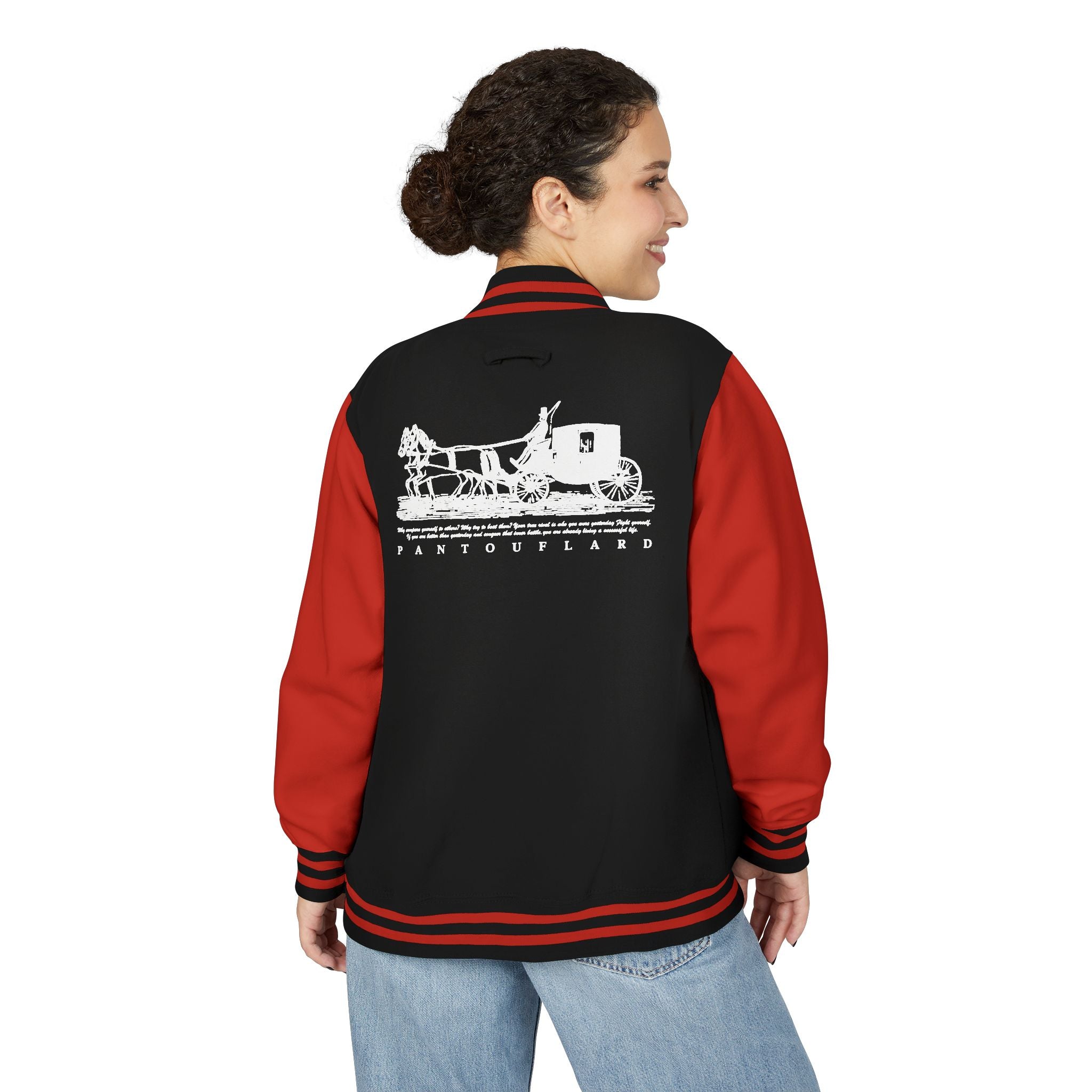 Unisex Navy Pantouflard Carriage Cotton Blend Jacket