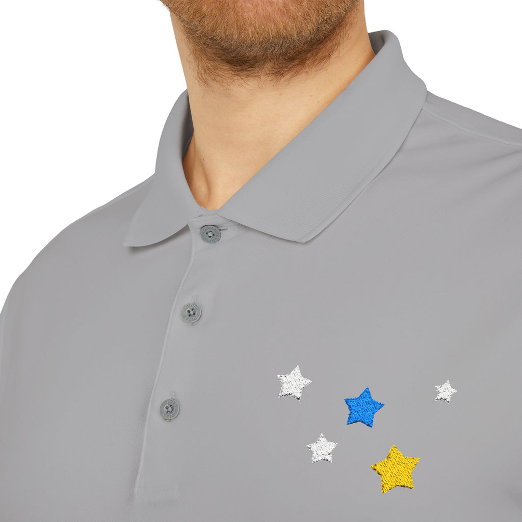 Adidas Unisex Cassiopeia Constellation Embroidered Polo - W-Shape Performance Shirt