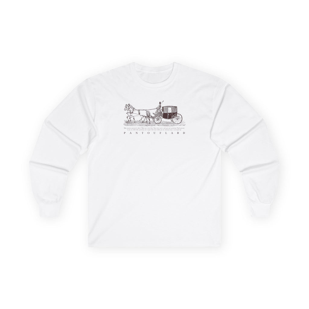 Unisex Sport Grey Pantouflard Carriage Cotton Blend Long Sleeve Tee