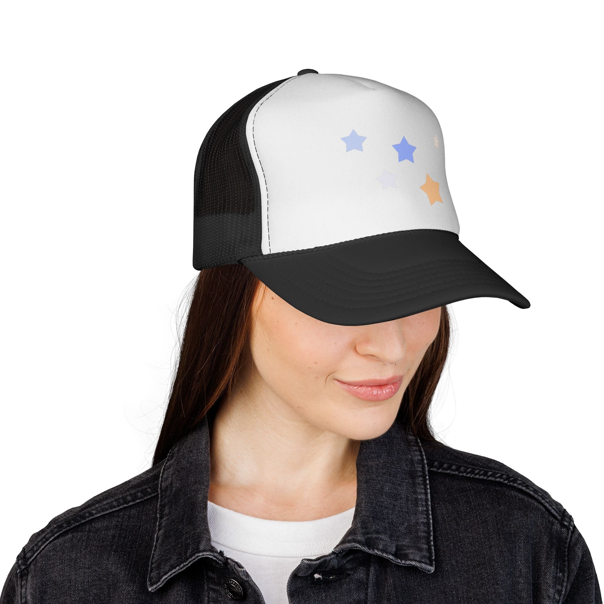Unisex Cassiopeia Star Print Polyester Trucker Cap