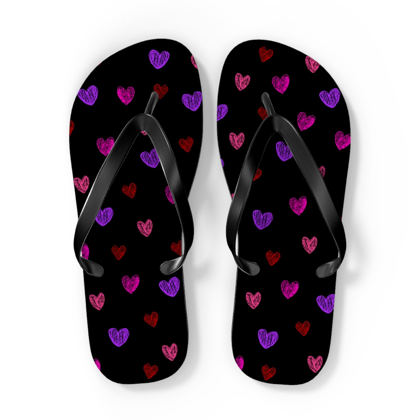 Heart Pattern Flip Flops | Cute Summer Sandals | Beach Footwear | Gift for Her | Valentine’s Day | Casual Summer Vibes | Fun Poolside