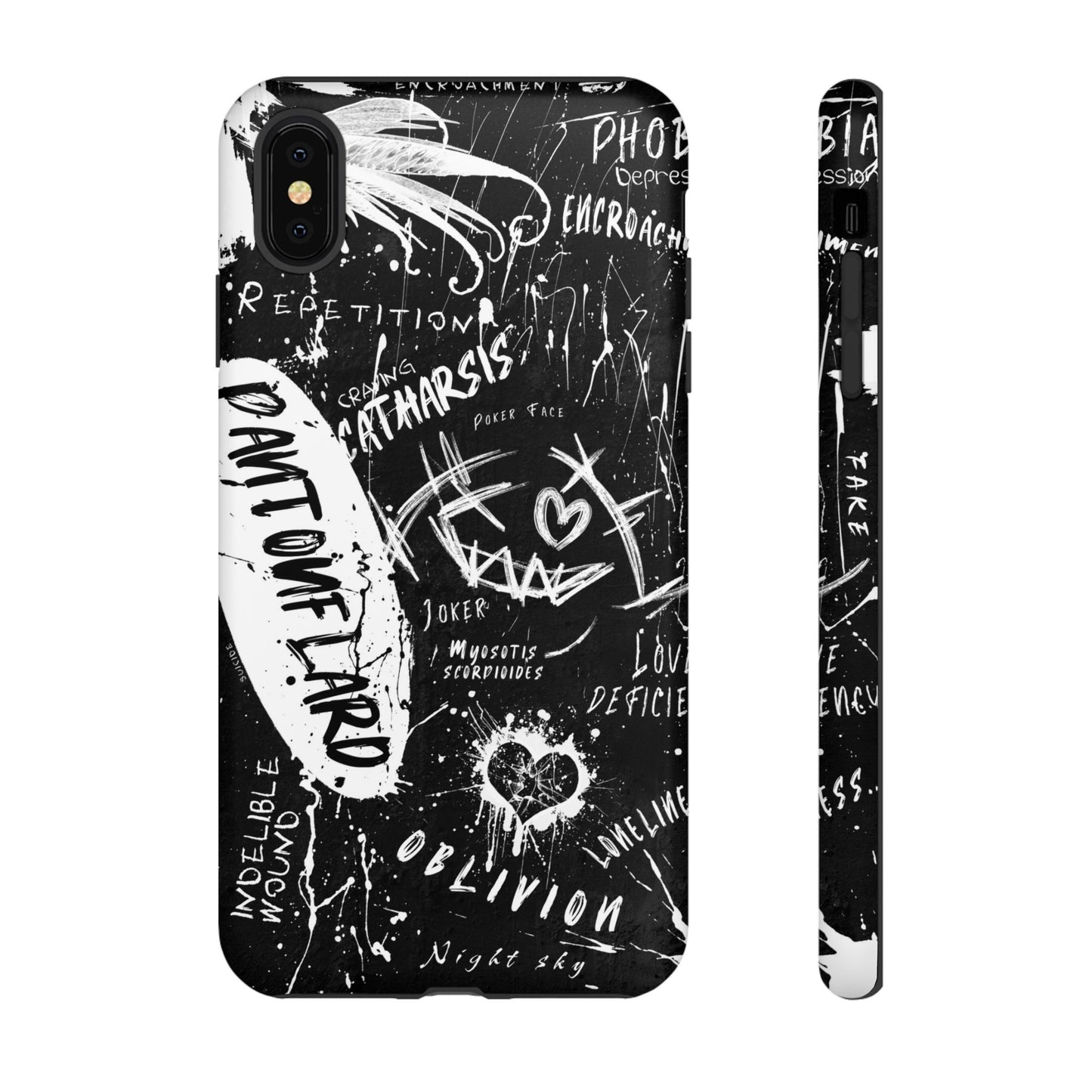 Fundas resistentes: funda atrevida para iPhone, Galaxy, Google Pixel, diseño de grafiti negro, estética urbana, regalo para amantes del arte, accesorios de teléfono modernos, estilo callejero