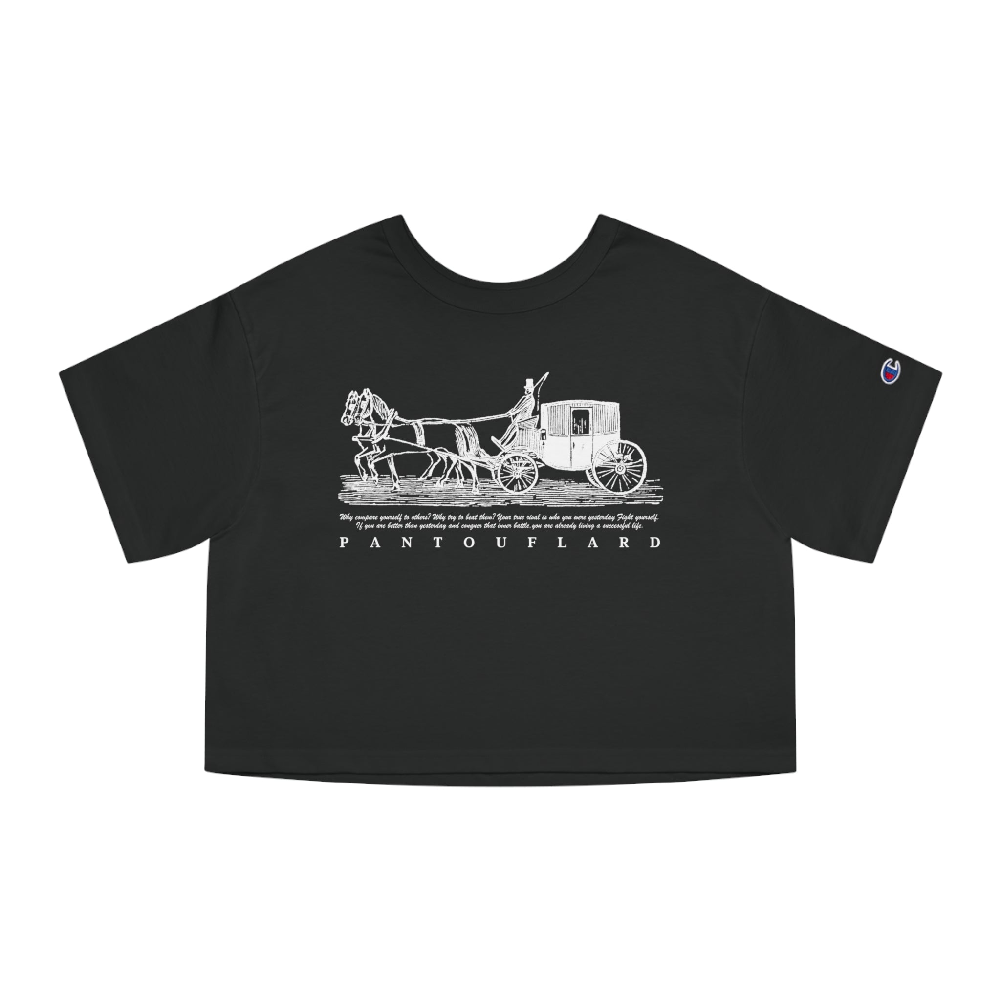 Old Money Equestrian Cropped Tee - The Timeless Carriage II (Champion Heritage T453W)