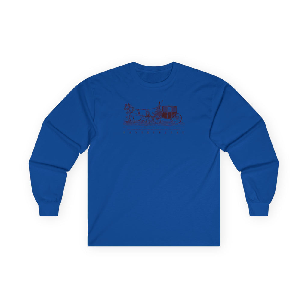 Unisex Sport Grey Pantouflard Carriage Cotton Blend Long Sleeve Tee