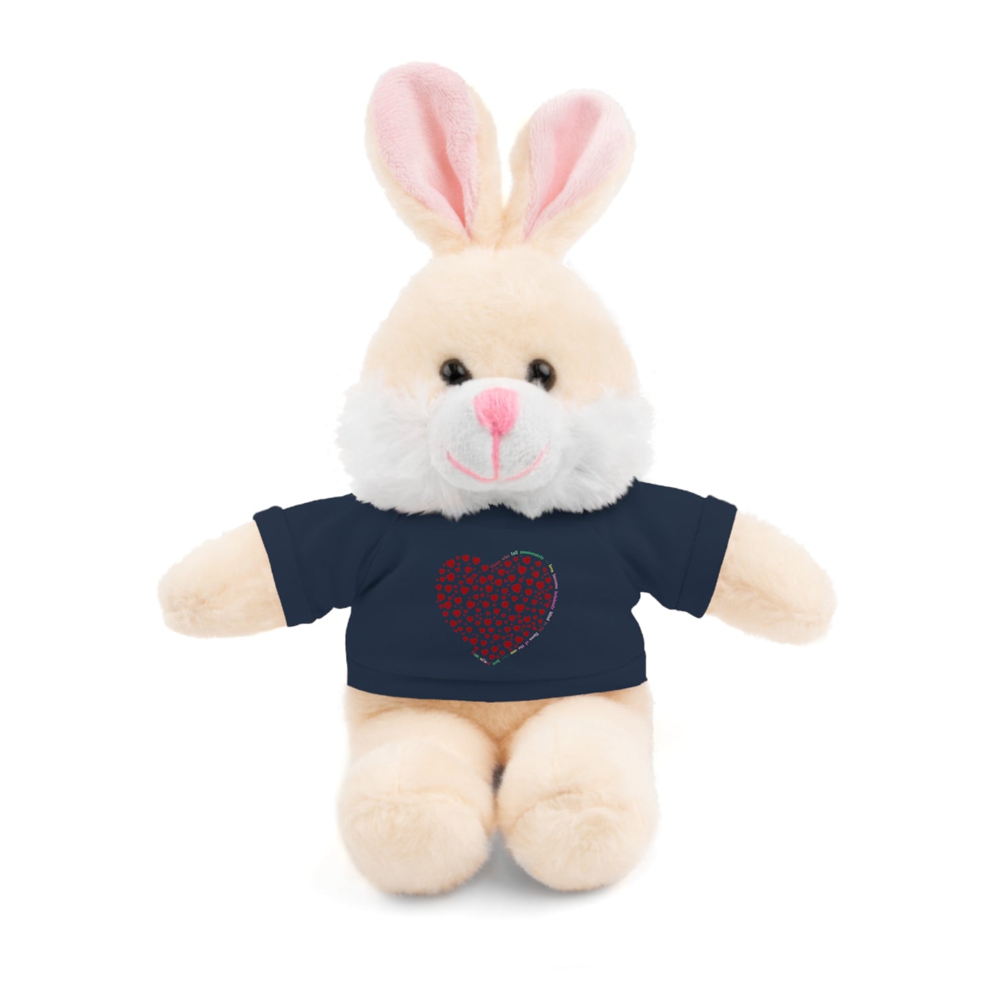 Personalized Stuffed Animal with Red Heart T-Shirt
