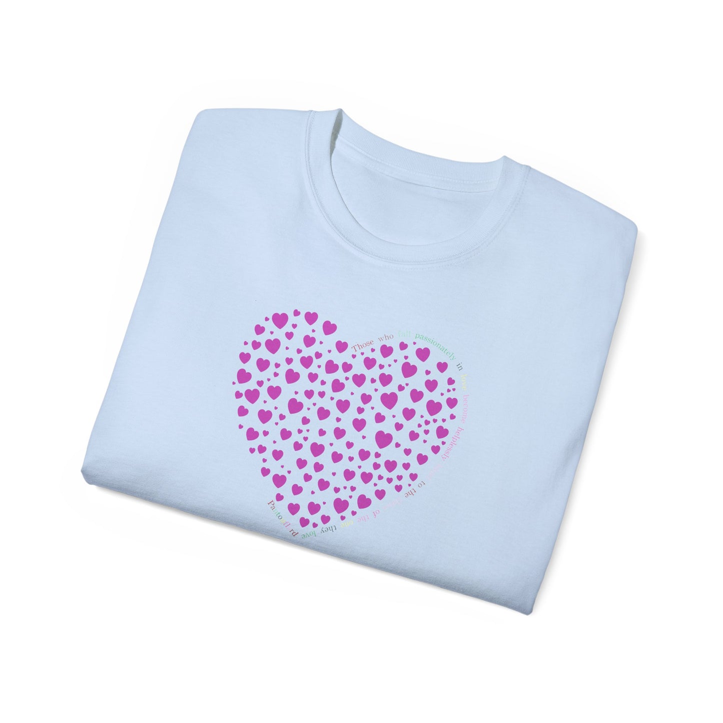 Pink Heart Unisex short sleeved T-shirt
