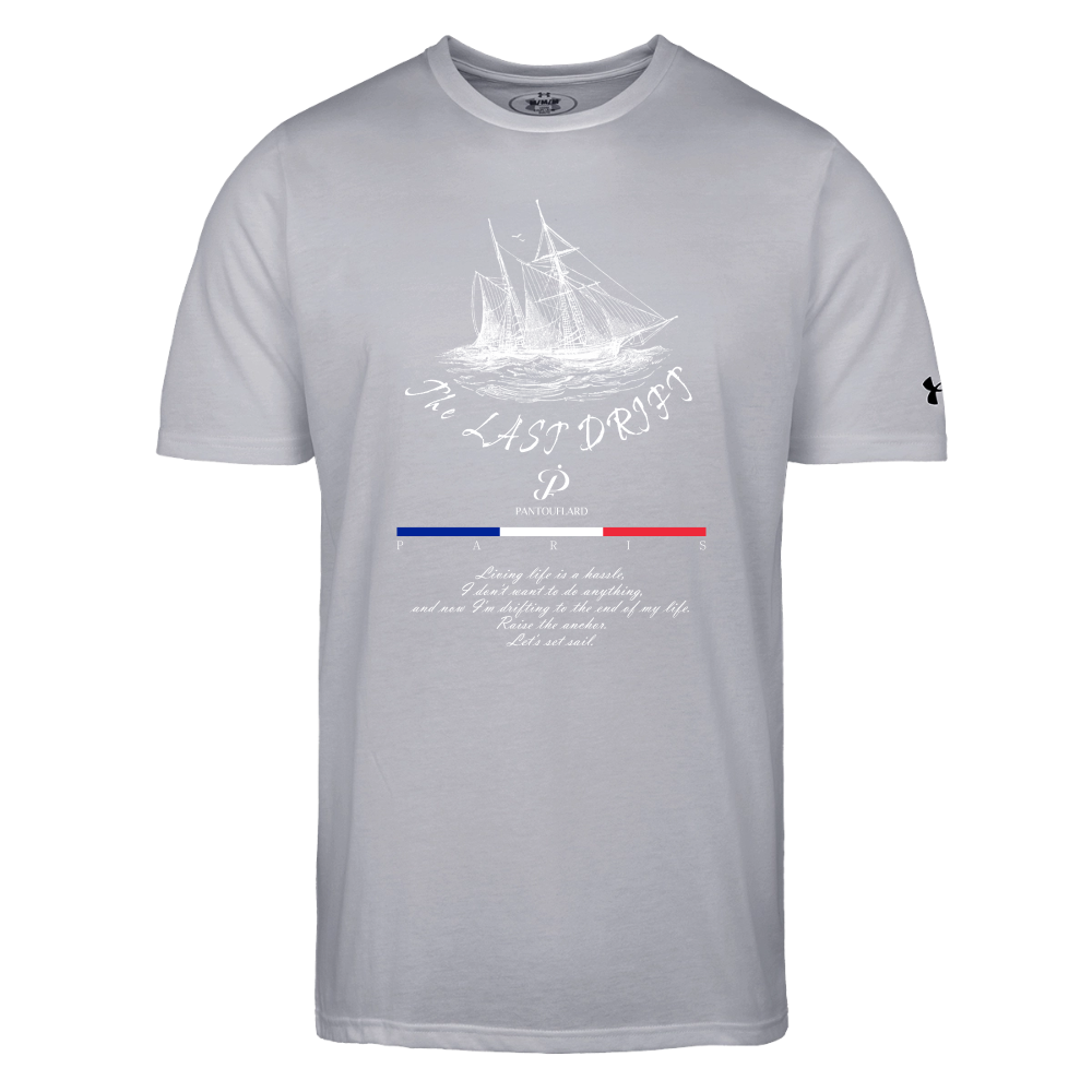 Men's Black The Last Drift Ship Cotton Blend Under Armour T-Shirt - gray