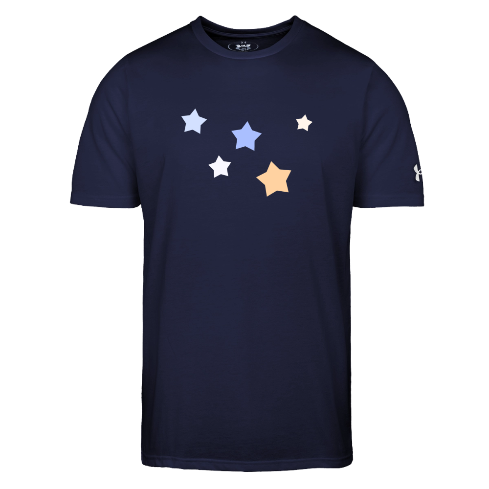 Men's Black Kitschy Cassiopeia Constellation Cotton Blend Under Armour T-Shirt
