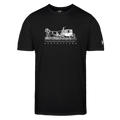 Men's Black Vintage Carriage Quote Cotton Blend Under Armour T-Shirt - black