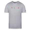Men's Navy Blue Colorful Pantouflard Typography Cotton Blend Under Armour T-Shirt - gray
