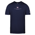 Men's Black Floral Butterfly Spring Quote Cotton Blend Under Armour T-Shirt - navy