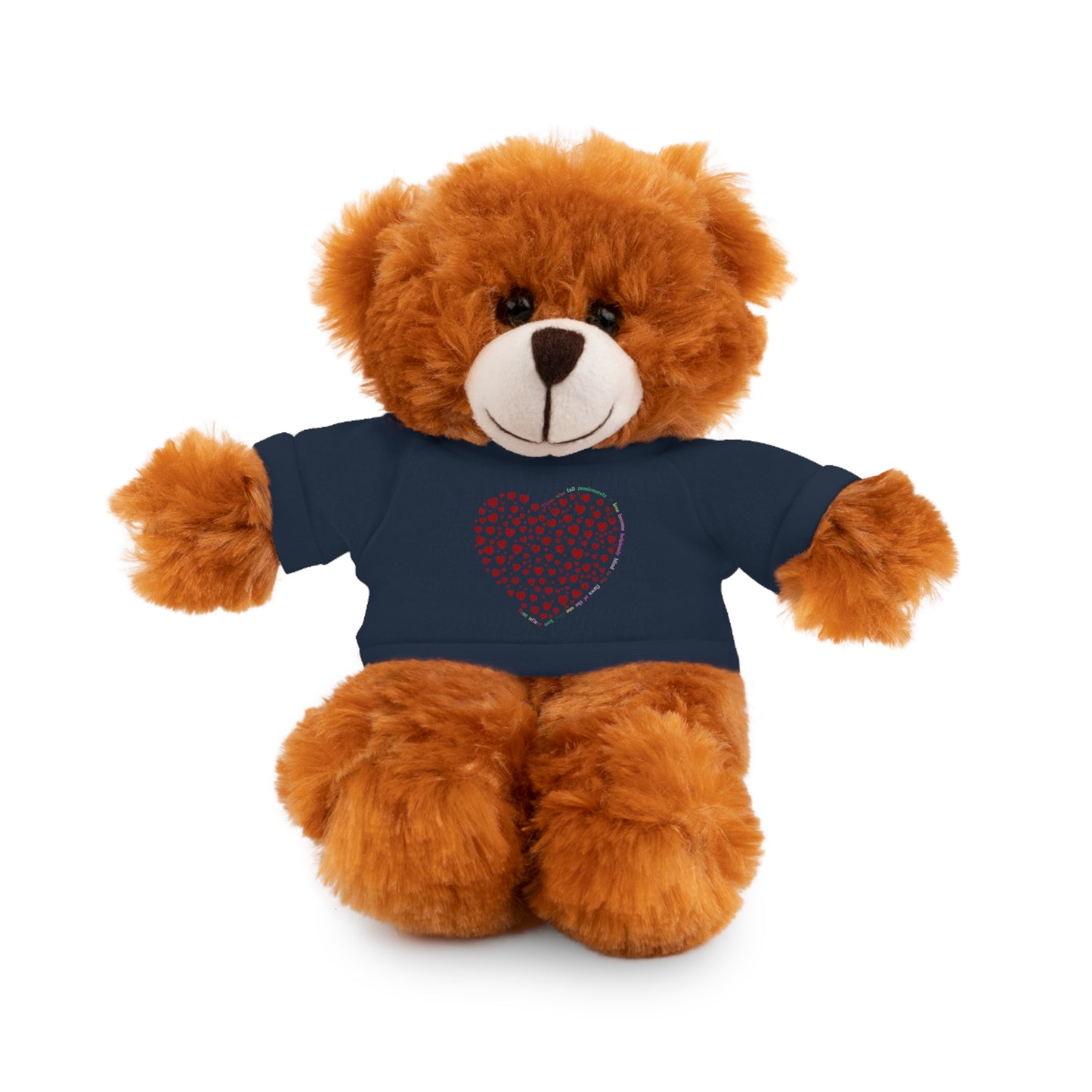 Personalized Stuffed Animal with Red Heart T-Shirt