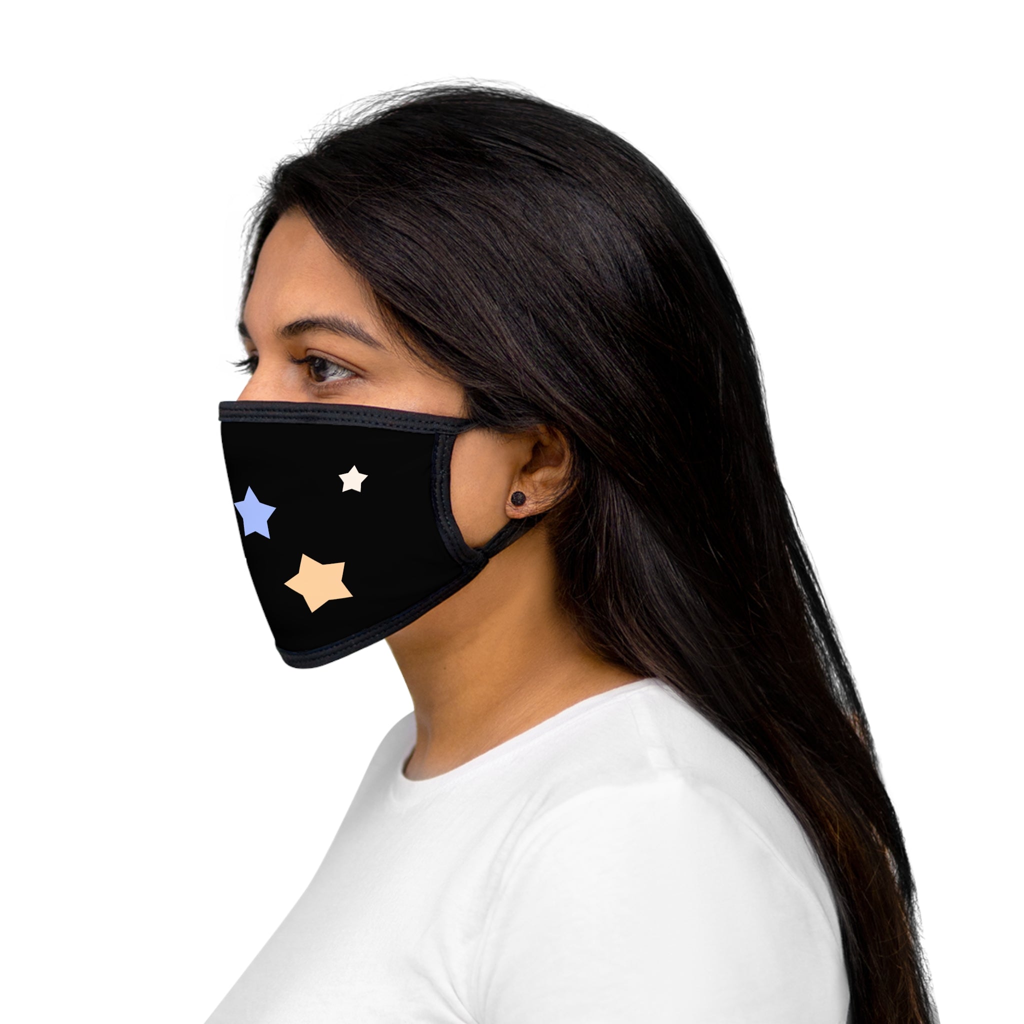 Cassiopeia Star Print Mixed-Fabric Face Mask