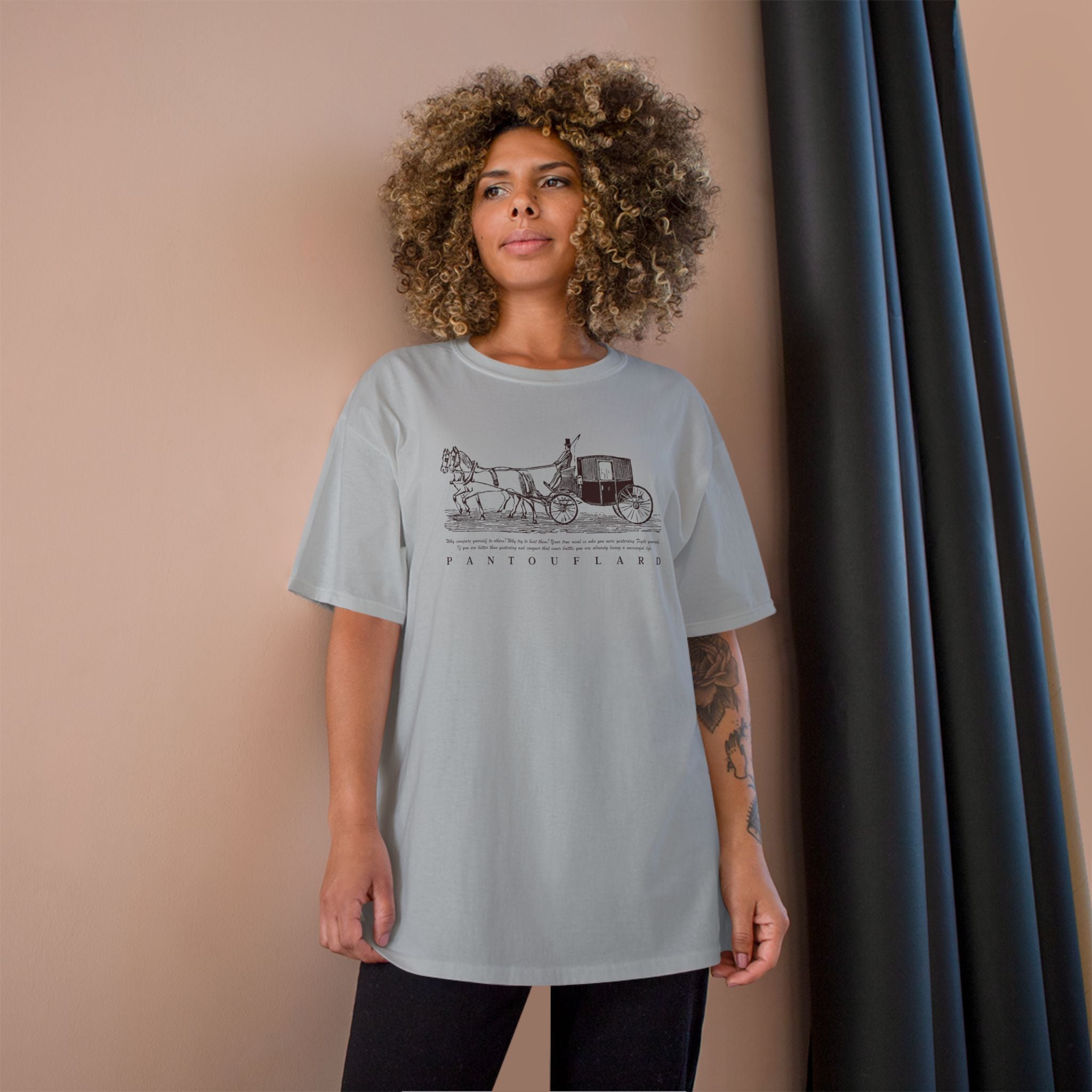 Unisex Burnt Orange Champion Vintage Carriage 100% Cotton T-Shirt