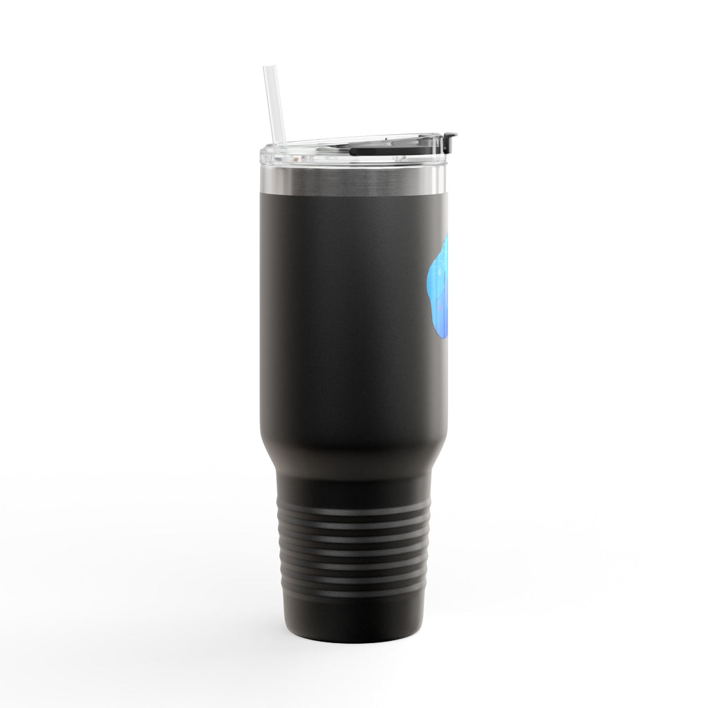 Navy Blue Cute Swimming Stingray 40oz Stainless Steel Insulated Travel Mug