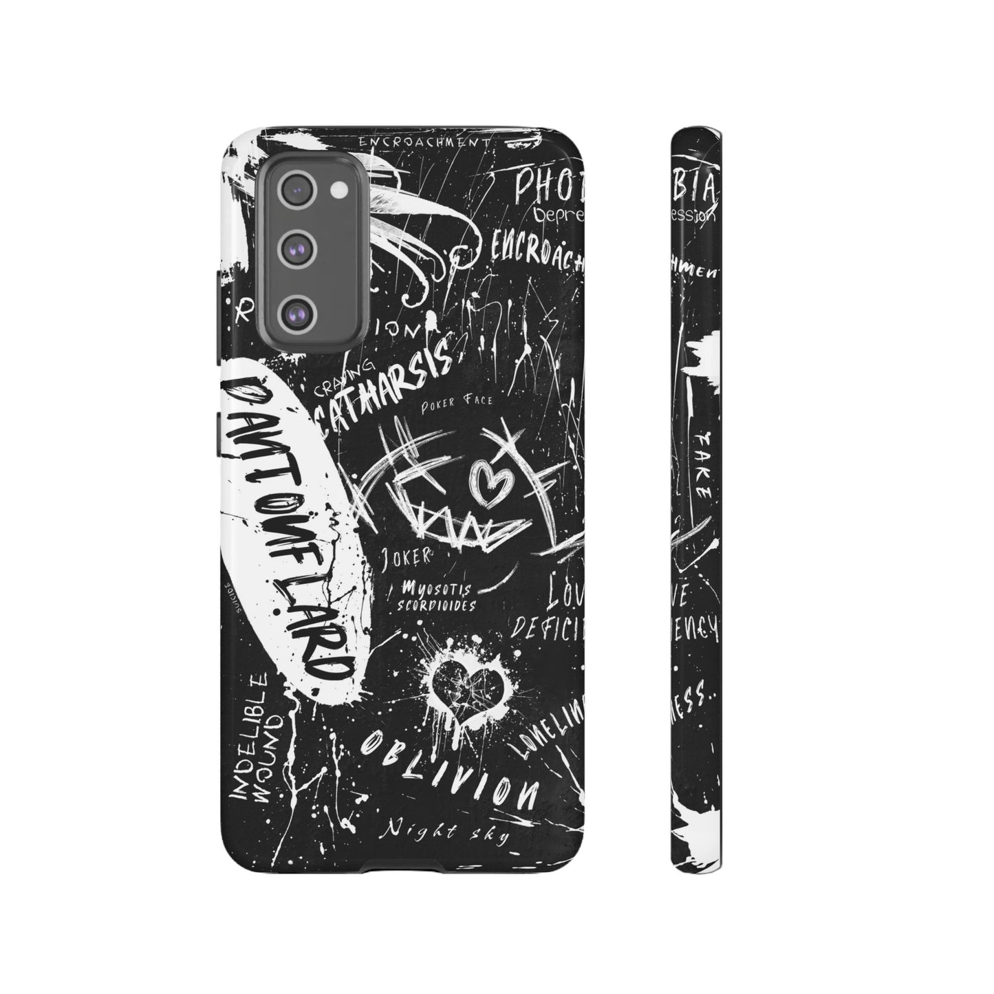 Fundas resistentes: funda atrevida para iPhone, Galaxy, Google Pixel, diseño de grafiti negro, estética urbana, regalo para amantes del arte, accesorios de teléfono modernos, estilo callejero