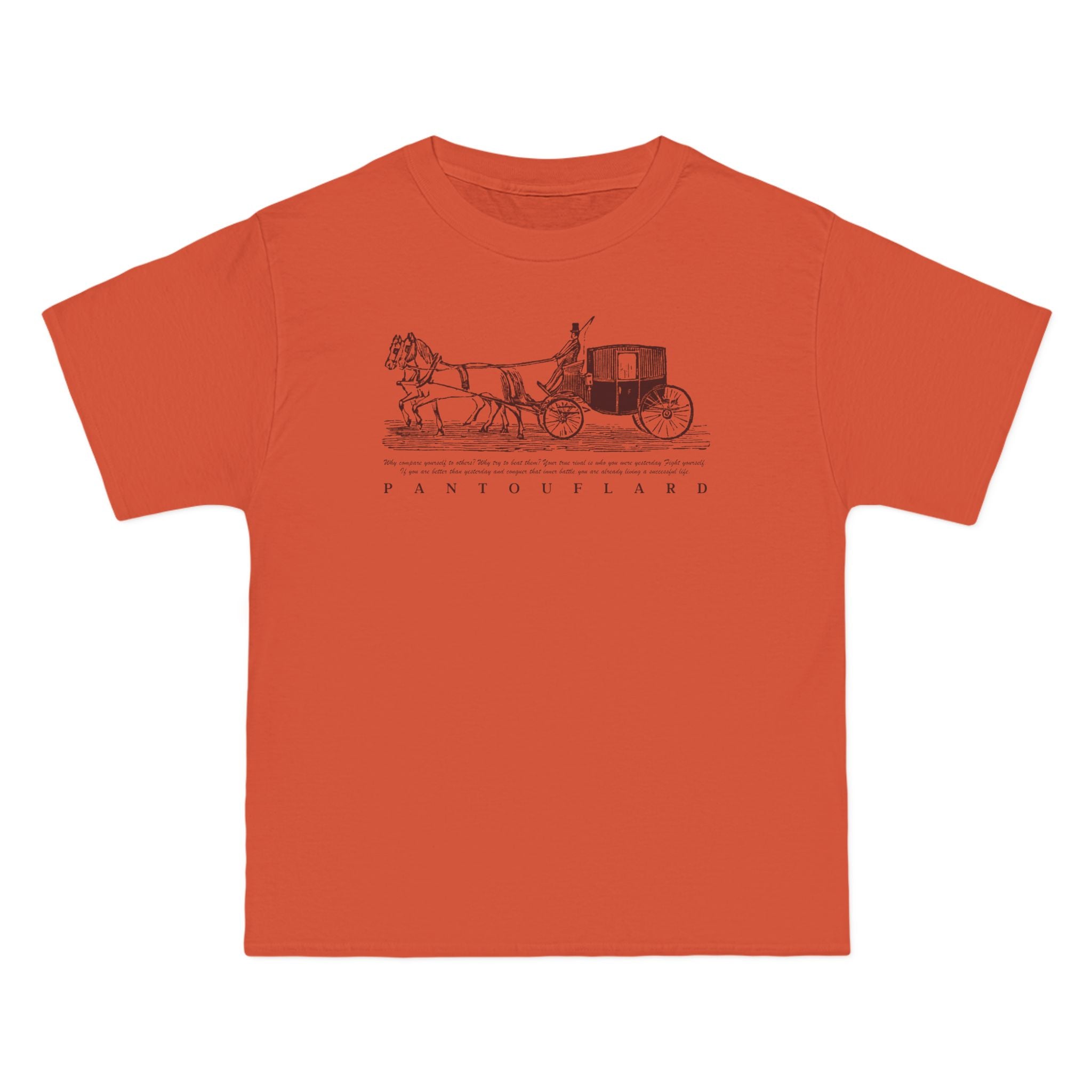 Unisex Burnt Orange Vintage Carriage Graphic 100% Cotton T-Shirt