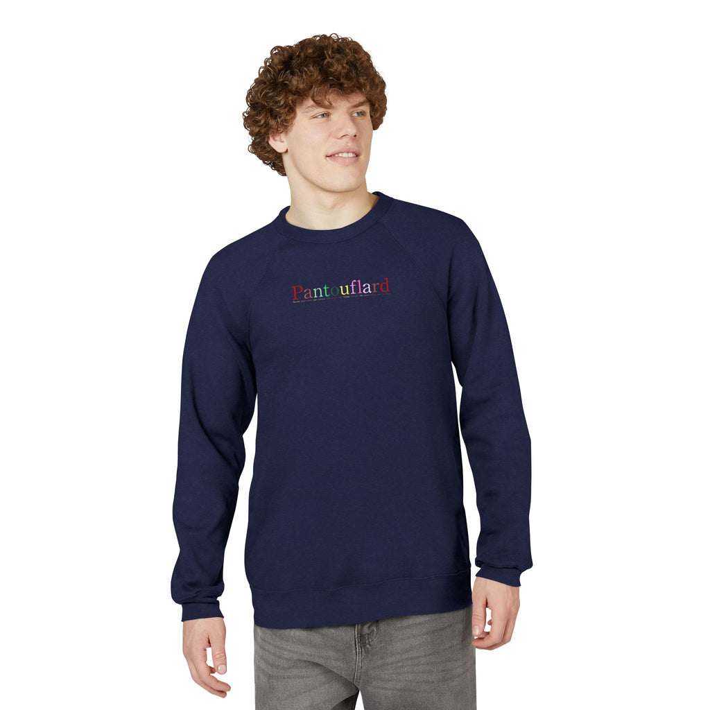 Unisex Old Money Aesthetic Raglan Sweatshirt - Colorful Logo (Premium Sponge Fleece)