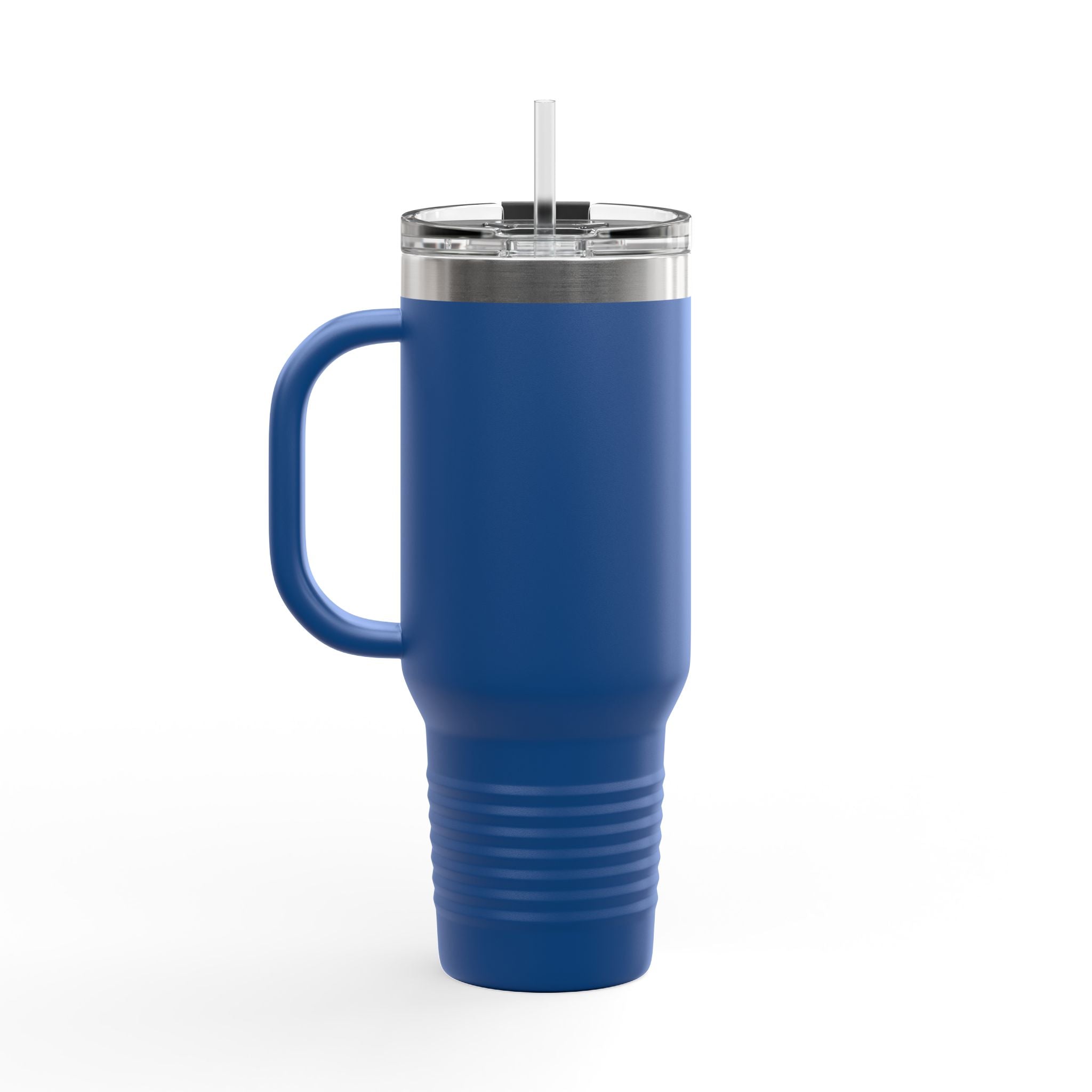 Navy Blue Cute Swimming Stingray 40oz Stainless Steel Insulated Travel Mug