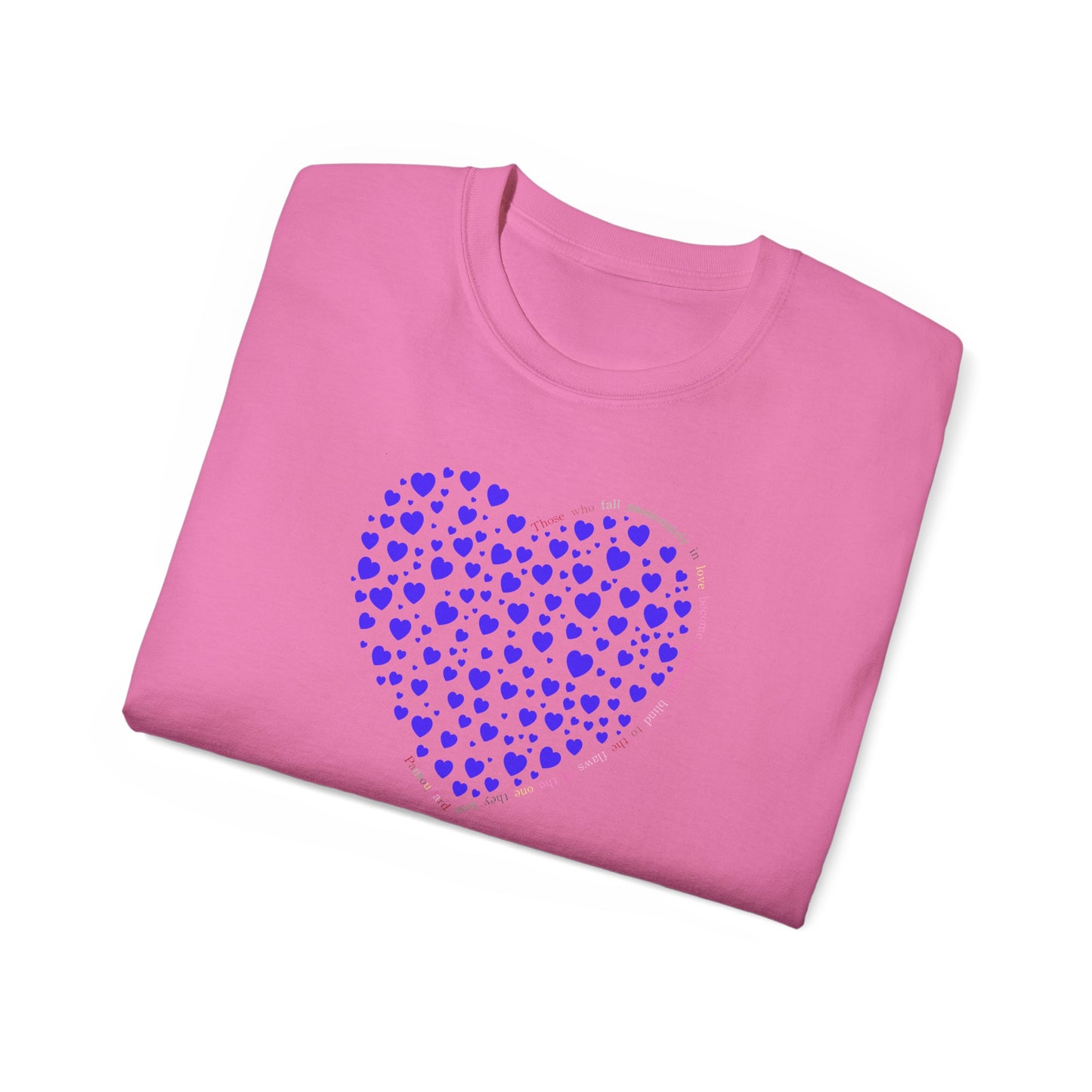 Blue Heart Unisex short sleeved T-shirt