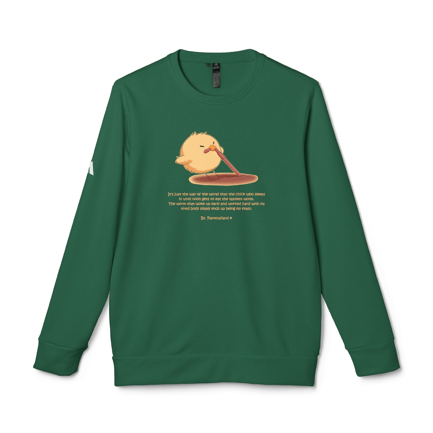 Adidas Cute Chick Cartoon Unisex Fleece Crewneck Sweatshirt
