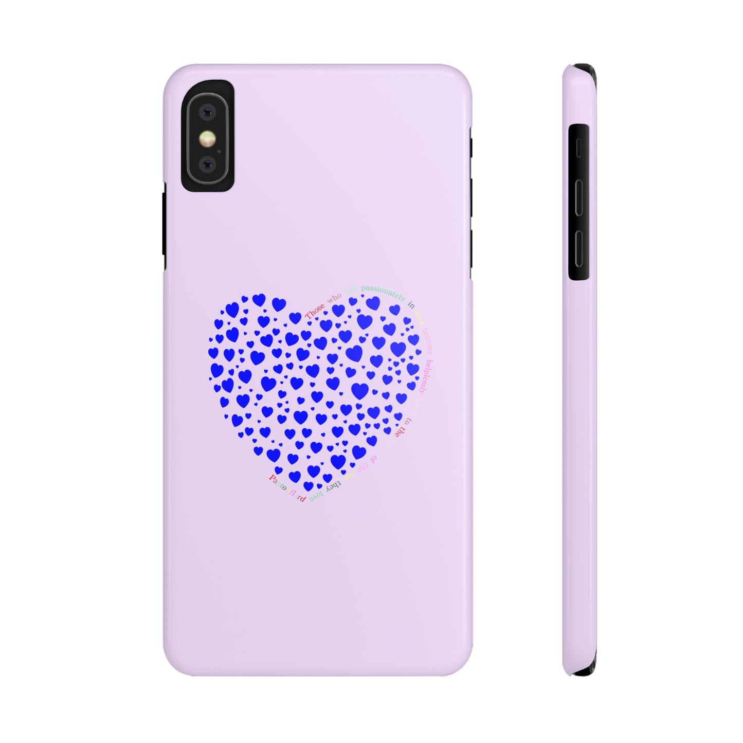 Funda delgada para iPhone Blue Heart