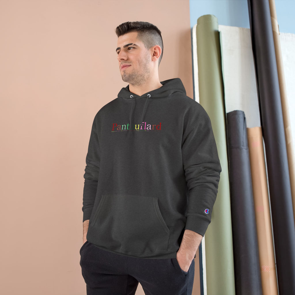 Old Money Aesthetic Champion Hoodie - Pantouflard Pastel Logo (Premium Powerblend Fleece)