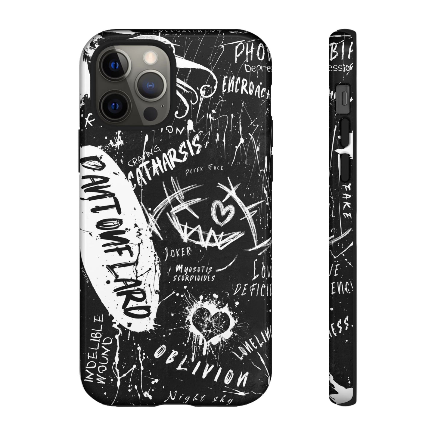 Fundas resistentes: funda atrevida para iPhone, Galaxy, Google Pixel, diseño de grafiti negro, estética urbana, regalo para amantes del arte, accesorios de teléfono modernos, estilo callejero
