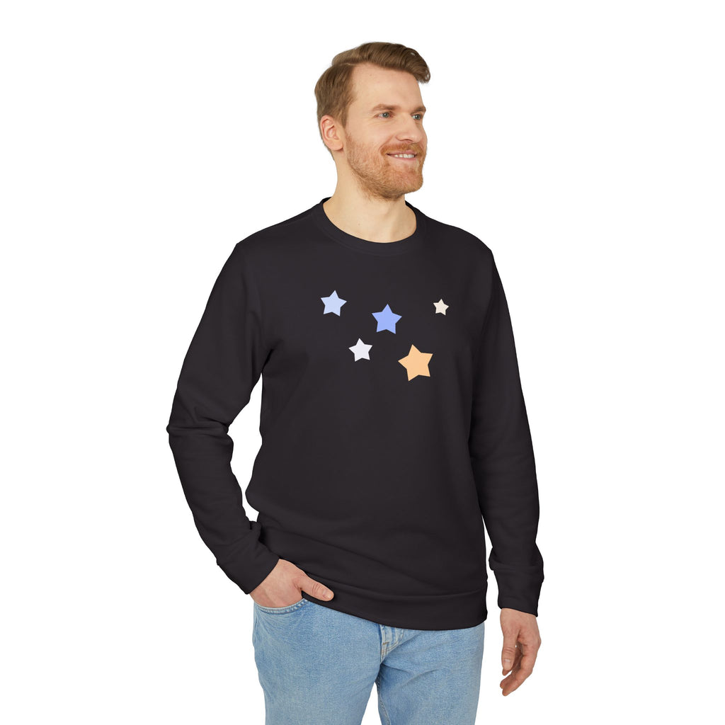 Unisex Royal Blue Kitschy Cassiopeia Constellation BCI Cotton Adidas Sweatshirt