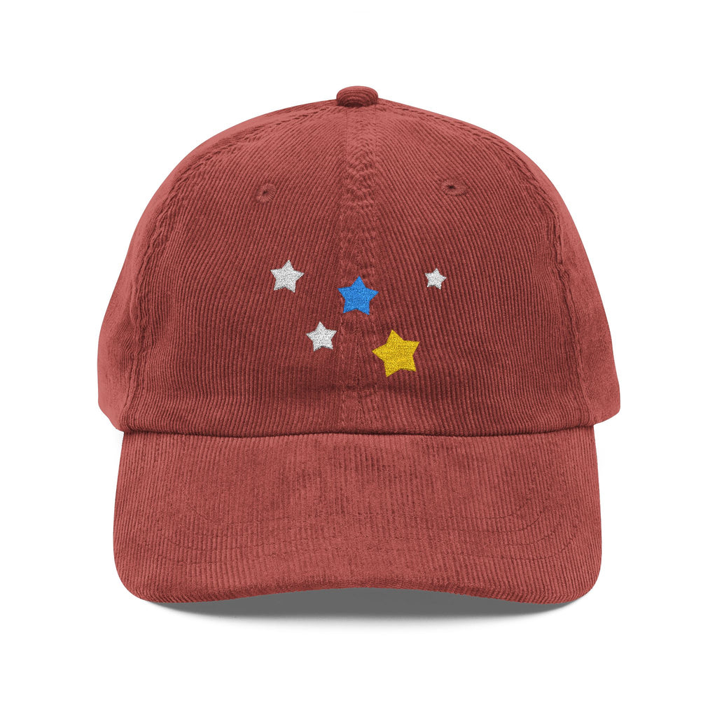 Unisex Cassiopeia Star Embroidered Cotton Corduroy Cap