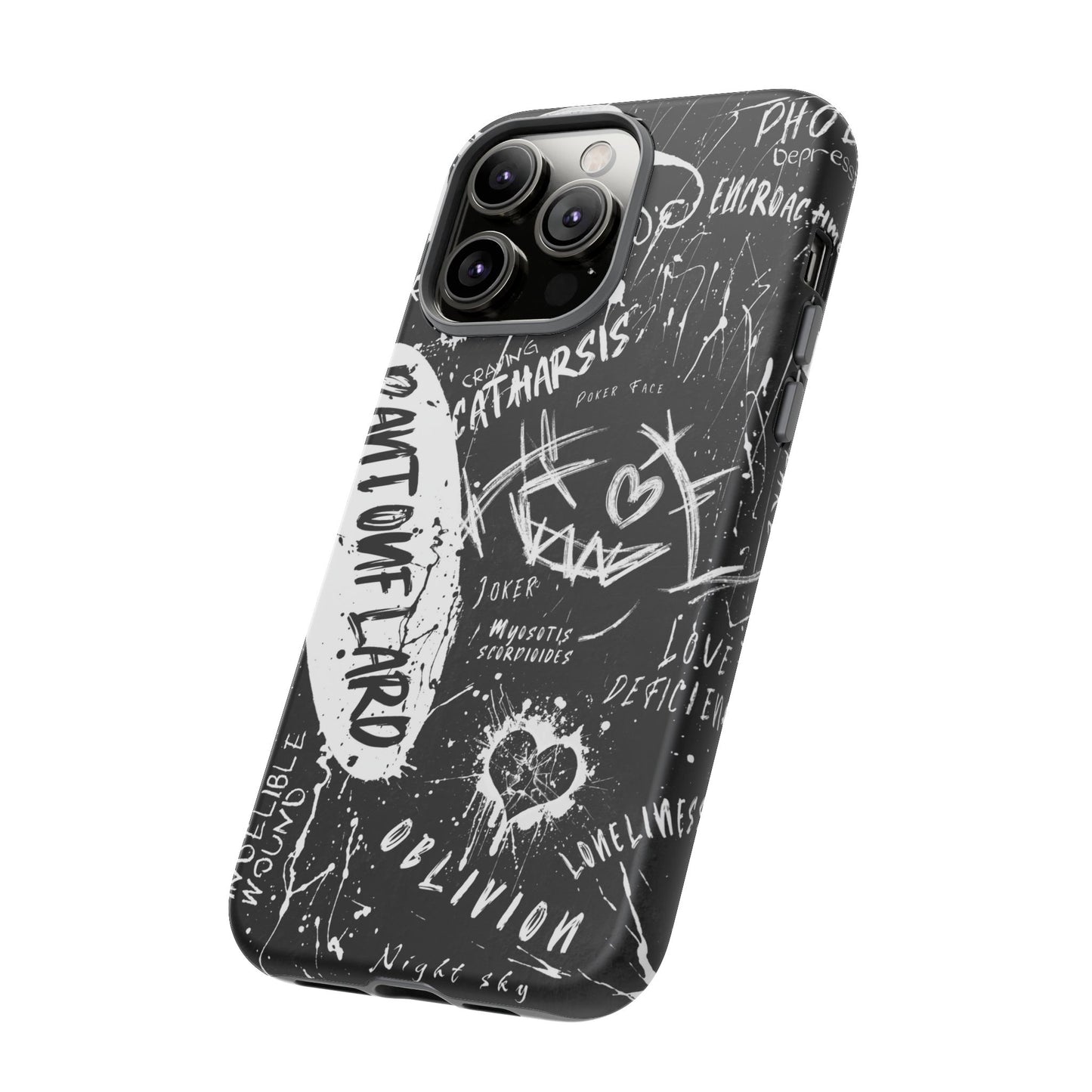 Fundas resistentes: funda atrevida para iPhone, Galaxy, Google Pixel, diseño de grafiti negro, estética urbana, regalo para amantes del arte, accesorios de teléfono modernos, estilo callejero