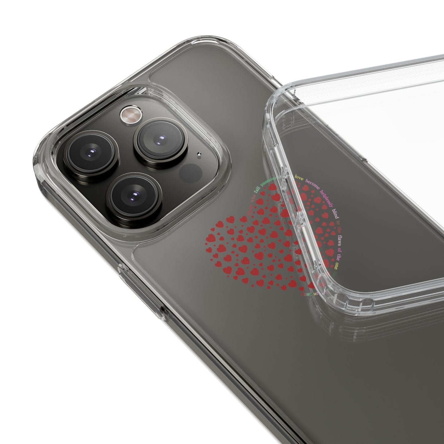 Red Heart Clear Phone Case