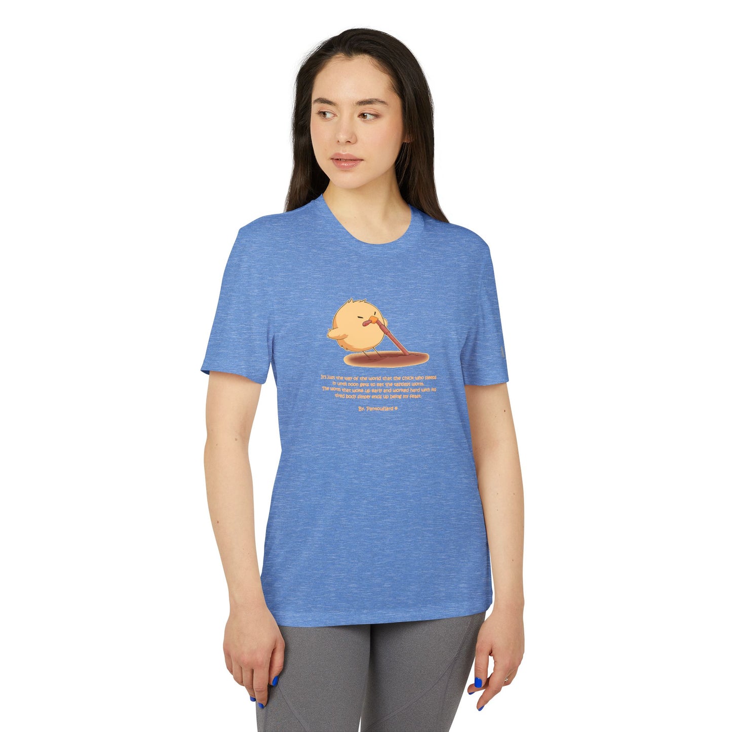 Adidas Cute Chick Cartoon T-Shirt - Cute Sports Tee