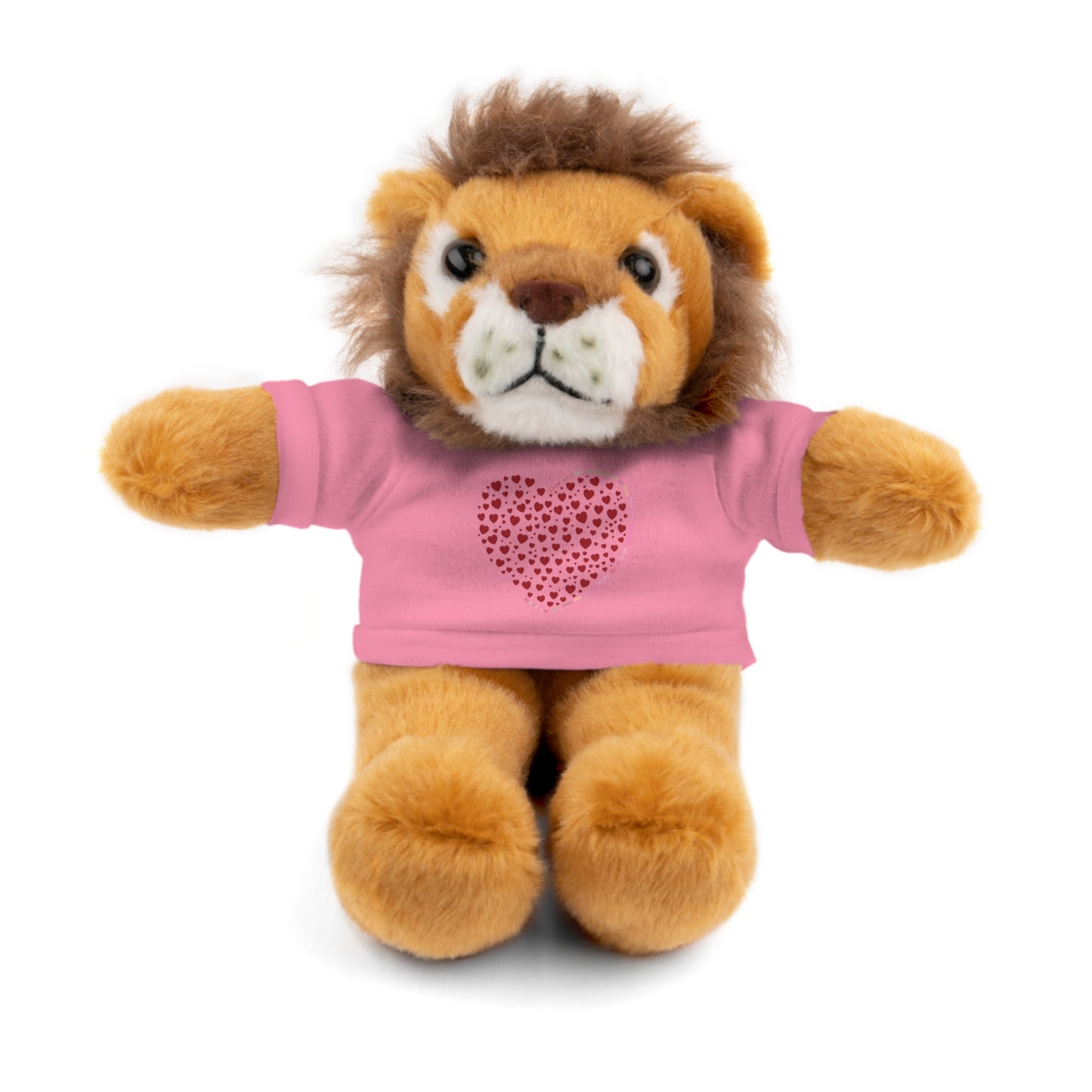 Personalized Stuffed Animal with Red Heart T-Shirt