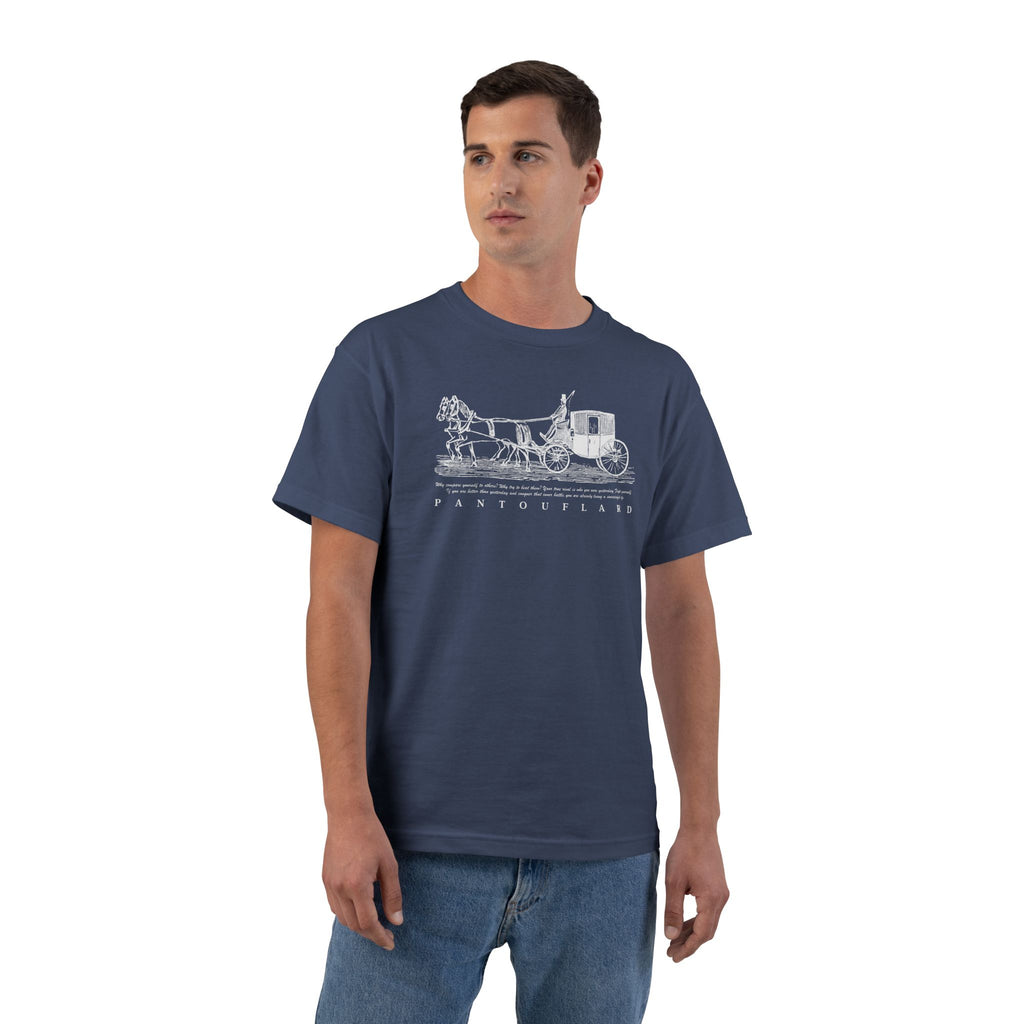 Unisex Navy Hanes Vintage Carriage Graphic 100% Cotton T-Shirt